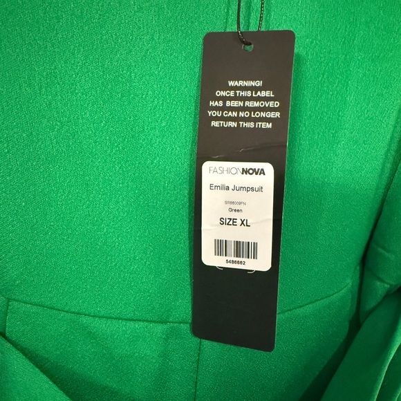 Fashion Nova Vibrant Green Belted Jumpsuit - Picture 5 of 5
